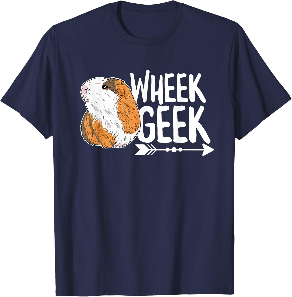 Wheek Geek Quote for a Guinea Pig Fan T-Shirt - Navy Blue