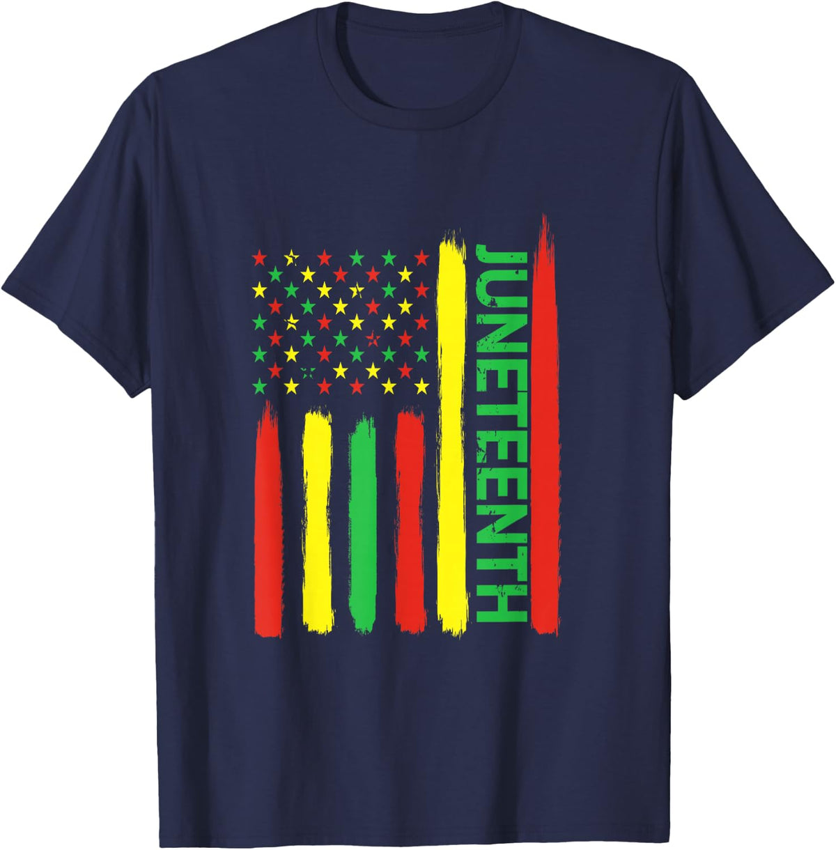 Juneteenth In Flag For Black History Day Black history Junet T-Shirt - Navy Blue