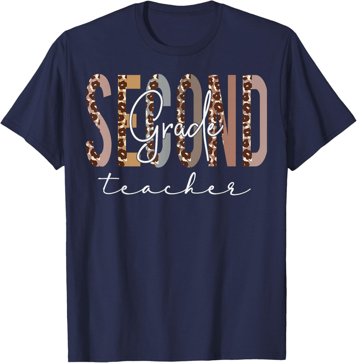 Anerkennungsleopard für Lehrer der zweiten Klasse, T-Shirt - Navy Blue
