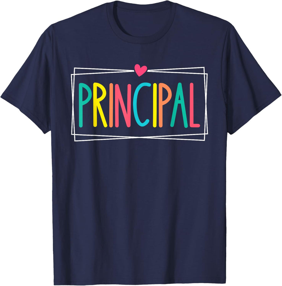 Principal This Principal Loves Her School Women T-Shirt Tee Back to School Shirts for Women - Navy Blue