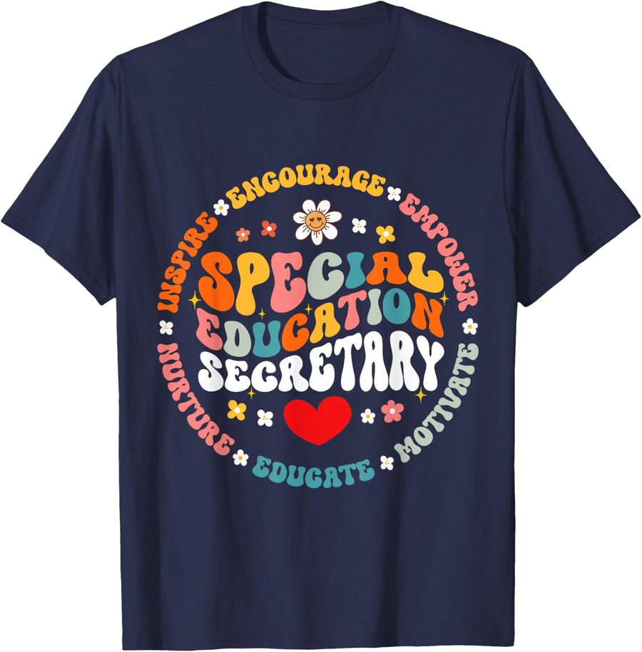 Educators Special Ed Teacher Special Education Secretary T-Shirt - Navy Blue