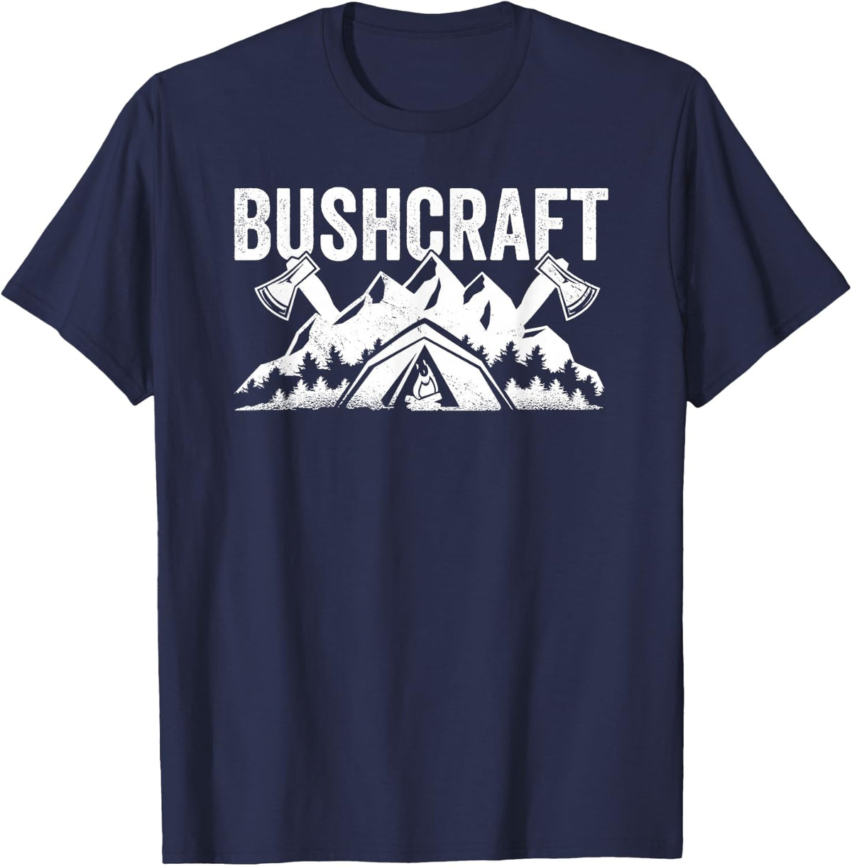 Bushcraft Survival Bushcrafting T-Shirt - Navy Blue