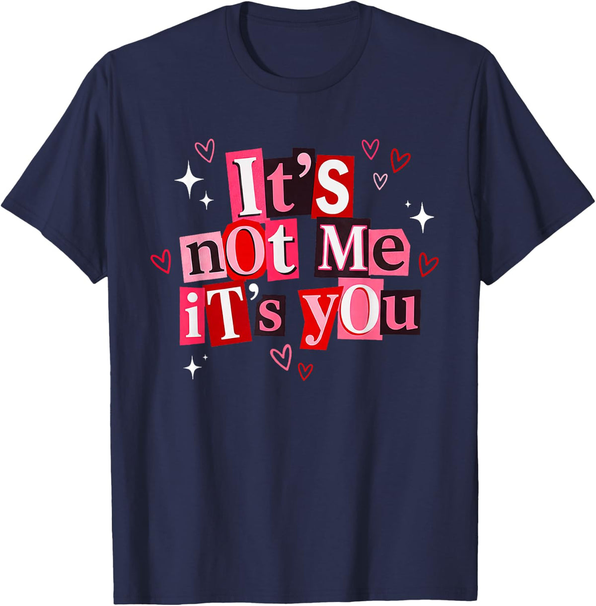 It's Not Me It's You Cupid Anti Valentines Day Funny Saying T-Shirt - Navy Blue