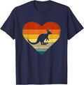 Kangaroo Themed Graphic for Men Women Funny Valentines Day T-Shirt - Navy Blue