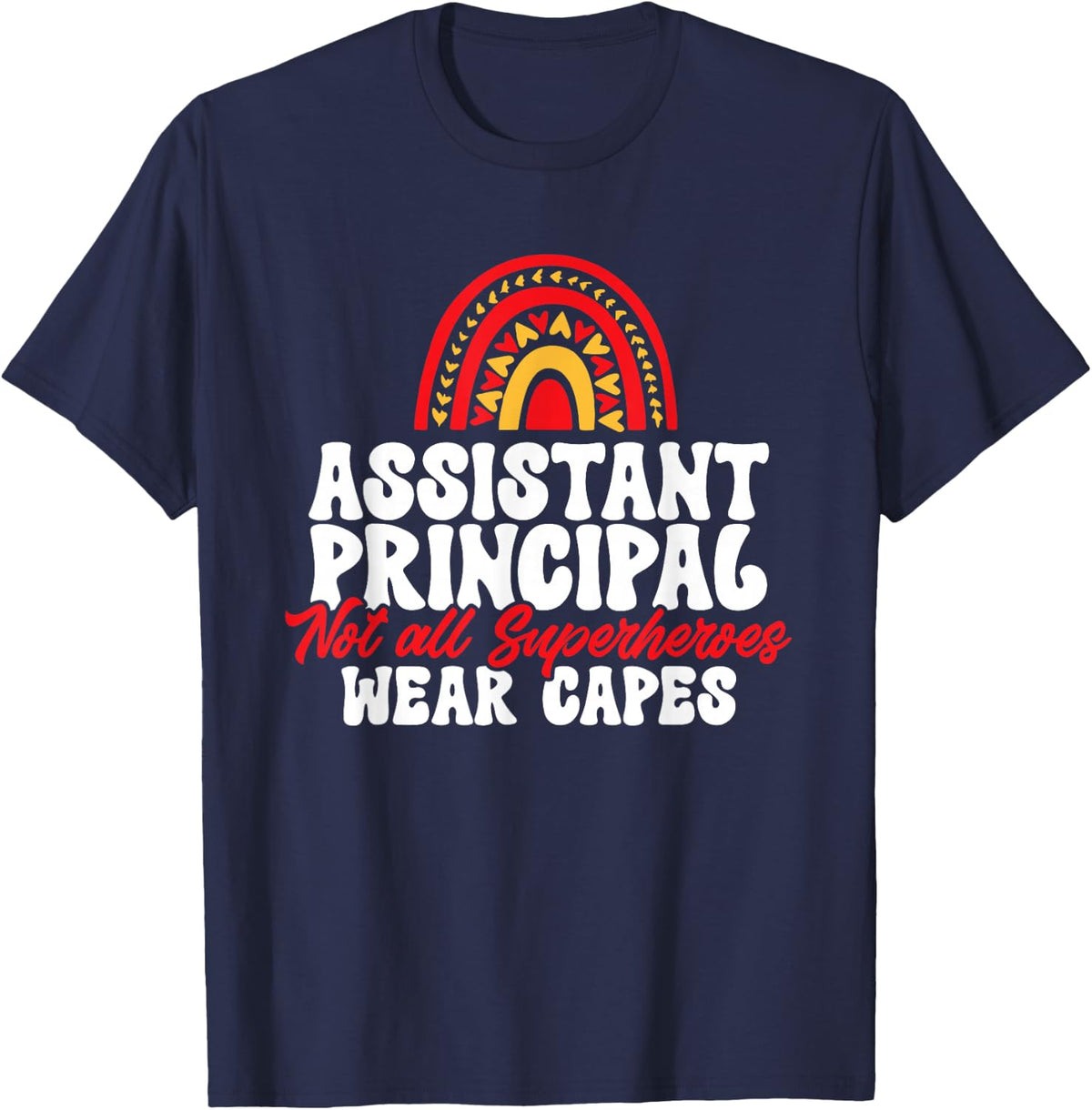 Assistant Principal School Superhero Assistant Principal T-Shirt - Navy Blue