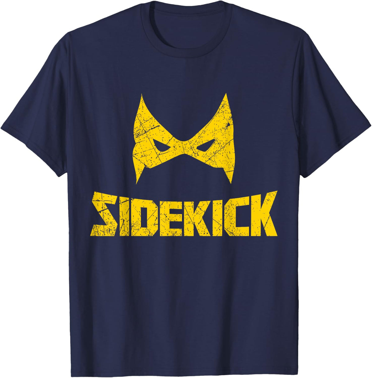Dad and Son Matching TShirt Sidekick Superhero Shirt T-Shirt - Navy Blue