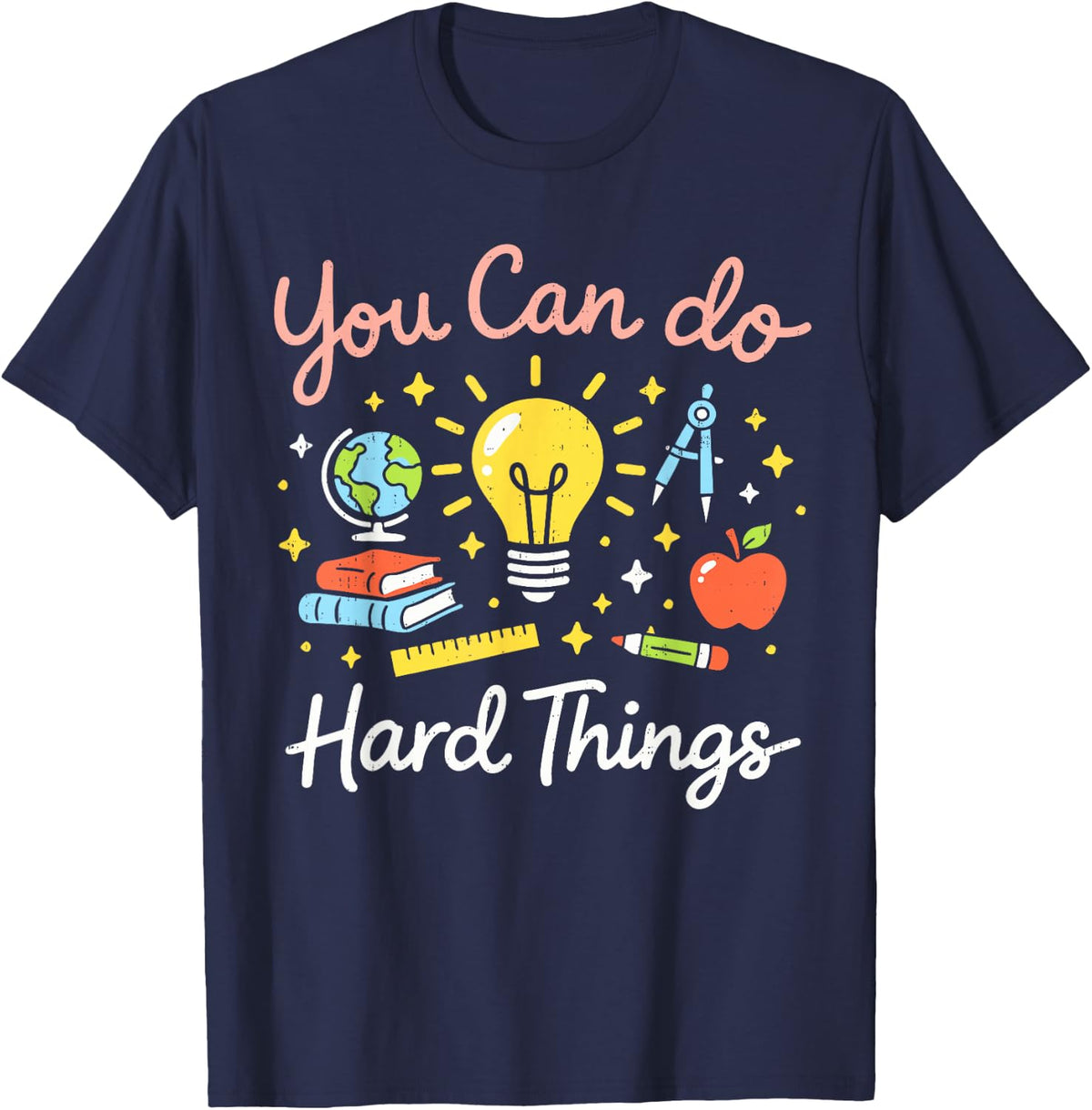 Motivational Test Day State Testing Teacher Student Girl Boy T-Shirt - Navy Blue