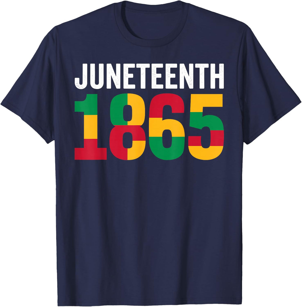 Juneteenth 1865 Black History T-Shirt Tee for Men Women - Navy Blue