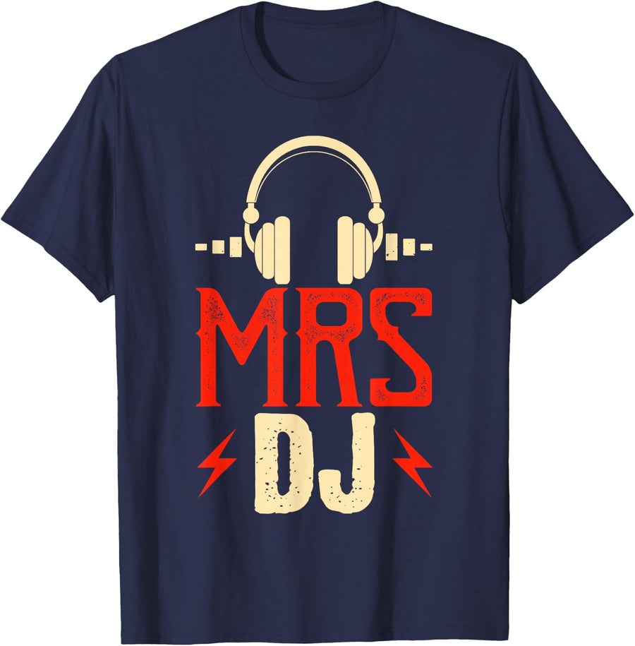 Mrs DJ T-Shirt - Navy Blue