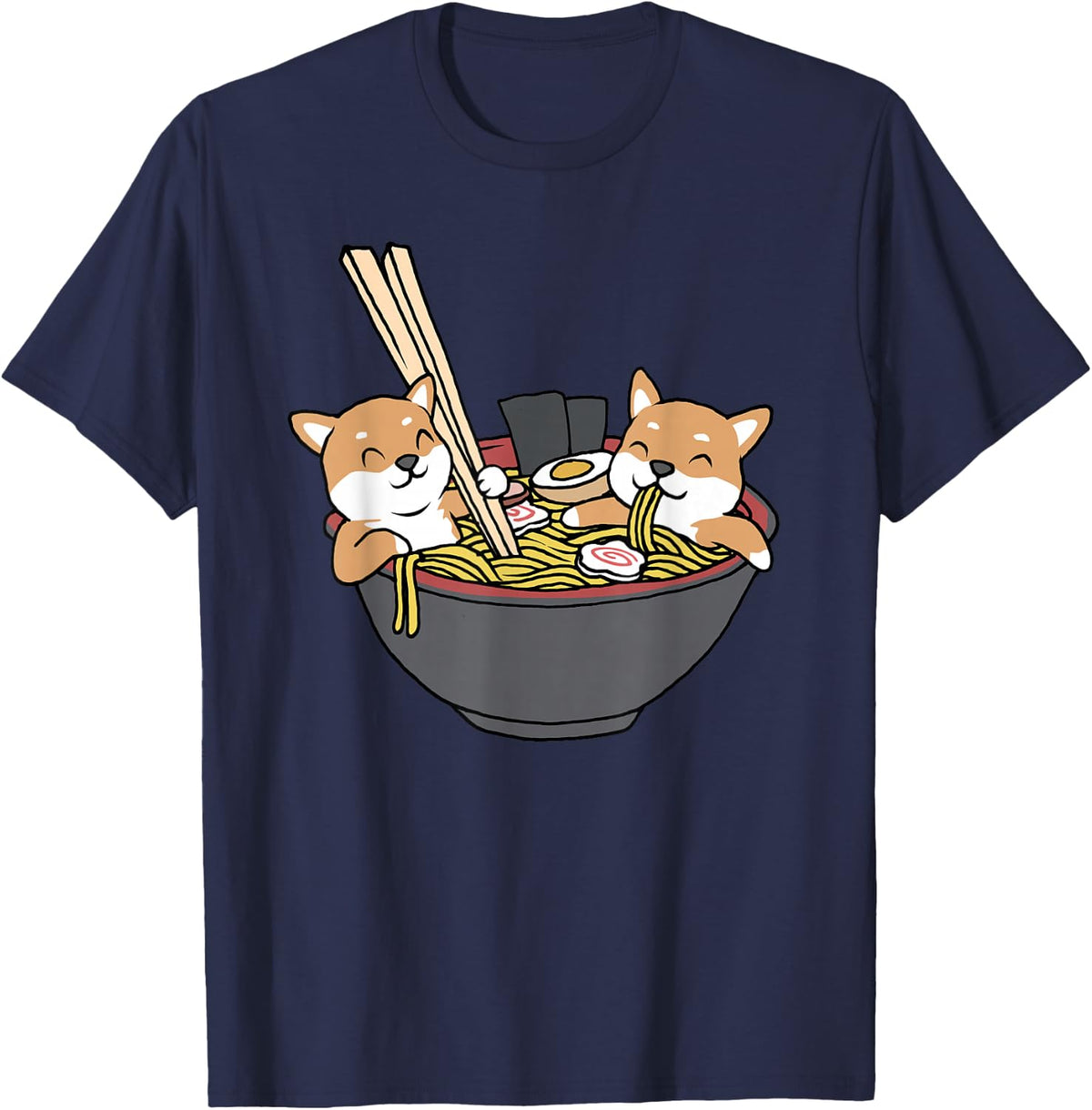 Shiba Inu Pocket Funny Shiba Inu T-Shirt - Navy Blue