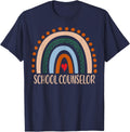 School Counselor Rainbow Appreciation Day Back To School T-Shirt - Navy Blue