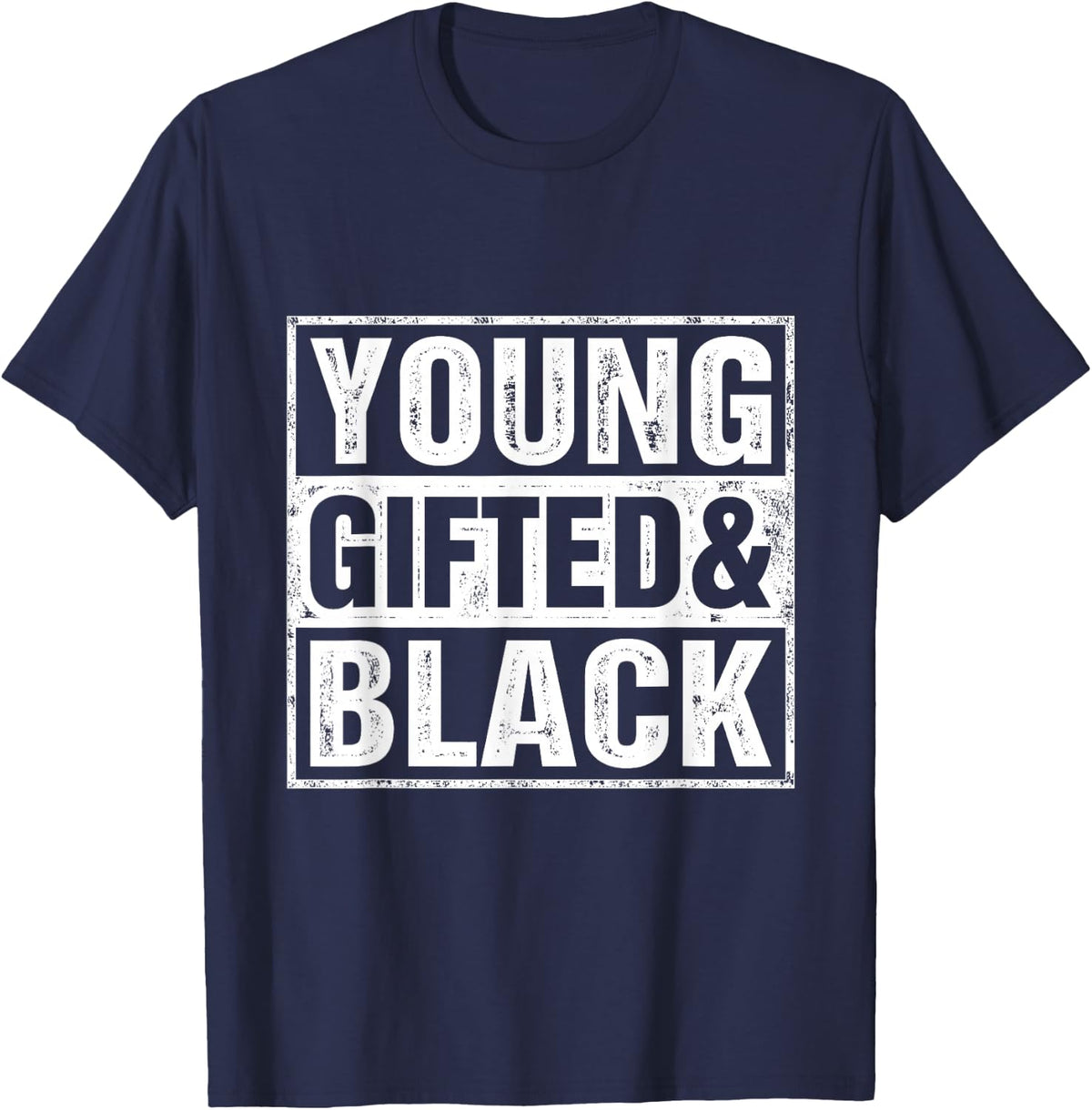 Young Gifted And Black T-Shirt - Navy Blue