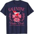 Galentine Babe Club Gal Pals Valentine Group Friendship Girl T-Shirt - Navy Blue