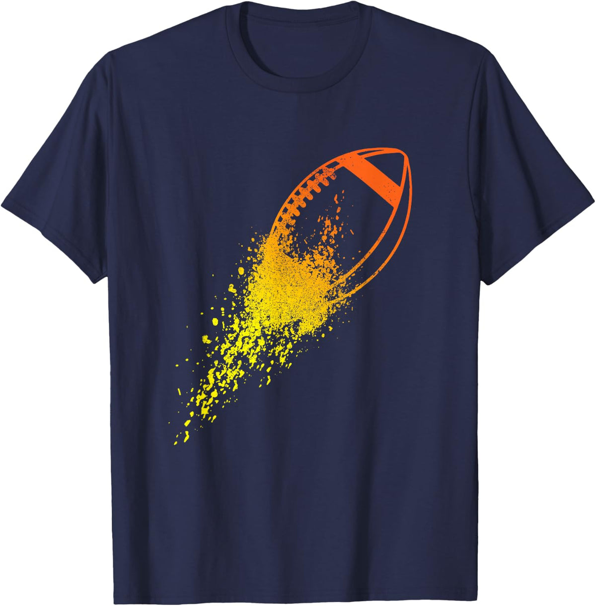 Football Quarterback Lineman Vintage Football Player T-Shirt - Navy Blue