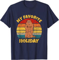 Happy Groundhog Day 2026 My Favorite Holiday Groundhog T-Shirt - Navy Blue