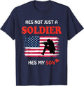 Hes Not Just a Soldier Hes My Son T-shirt Military Dad Gifts - Navy Blue