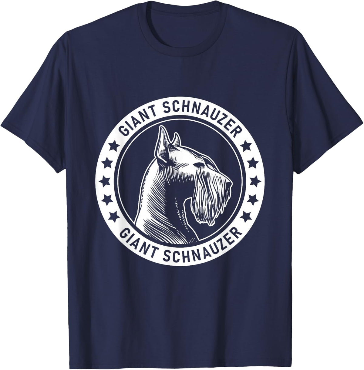 Giant Schnauzer Fan design T-Shirt - Navy Blue