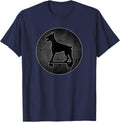 Skateboard Doberman Pinscher Gifts For Men And Boys Dog T-Shirt - Navy Blue