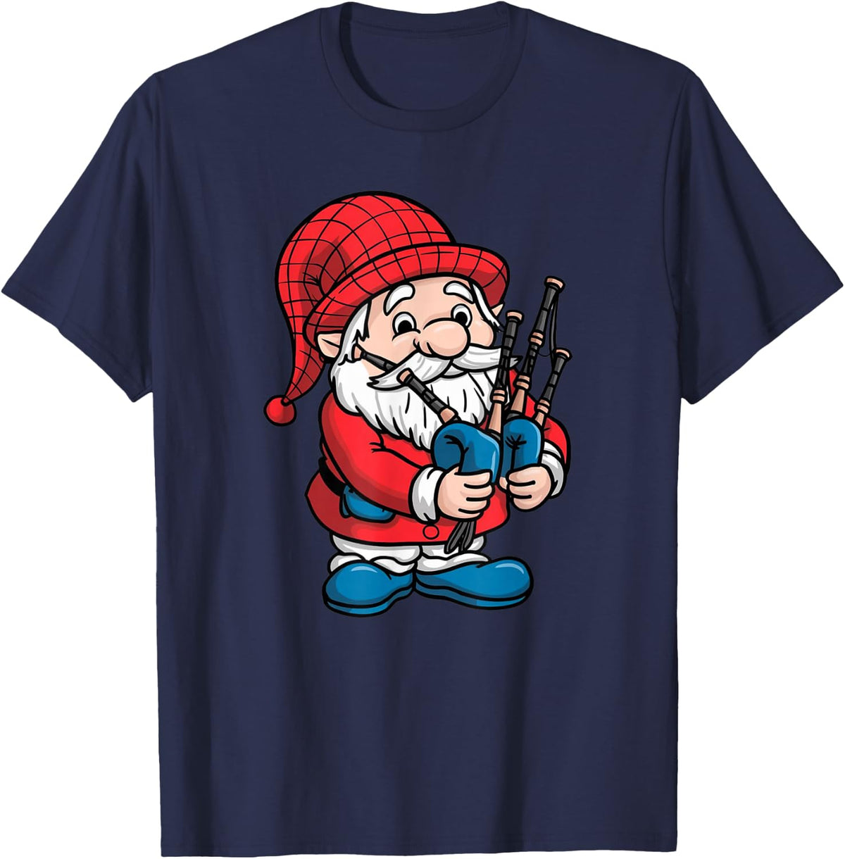 Scottish Bagpipe Player Funny Bagpipe Musician T-Shirt - Navy Blue