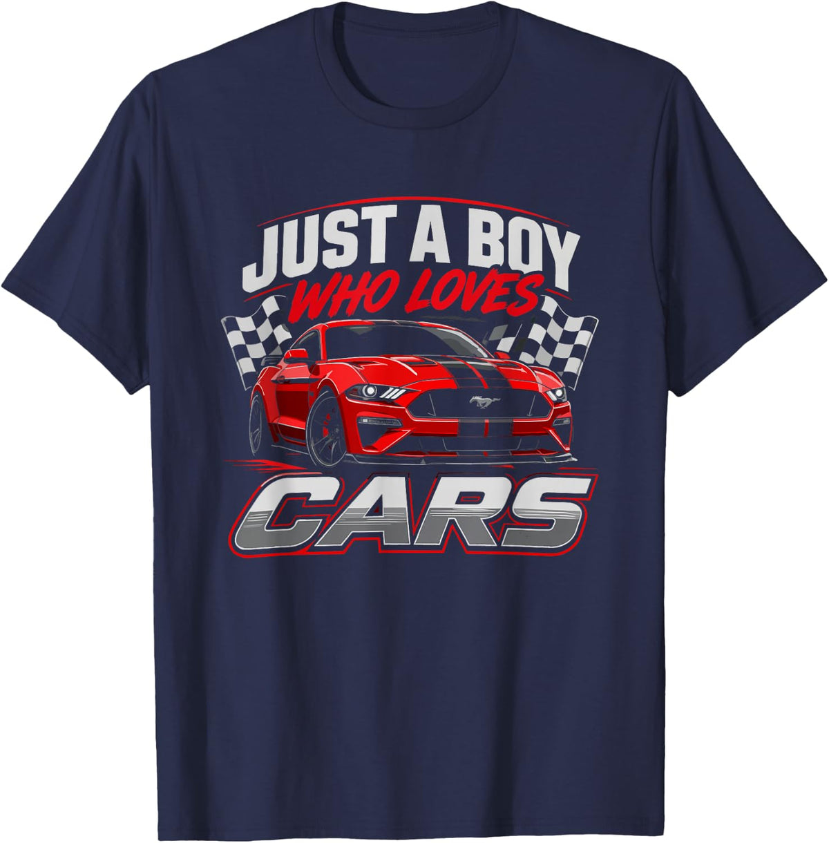 Cars Auto Vehicles Driving Speed Racing Passion Performance T-Shirt - Navy Blue