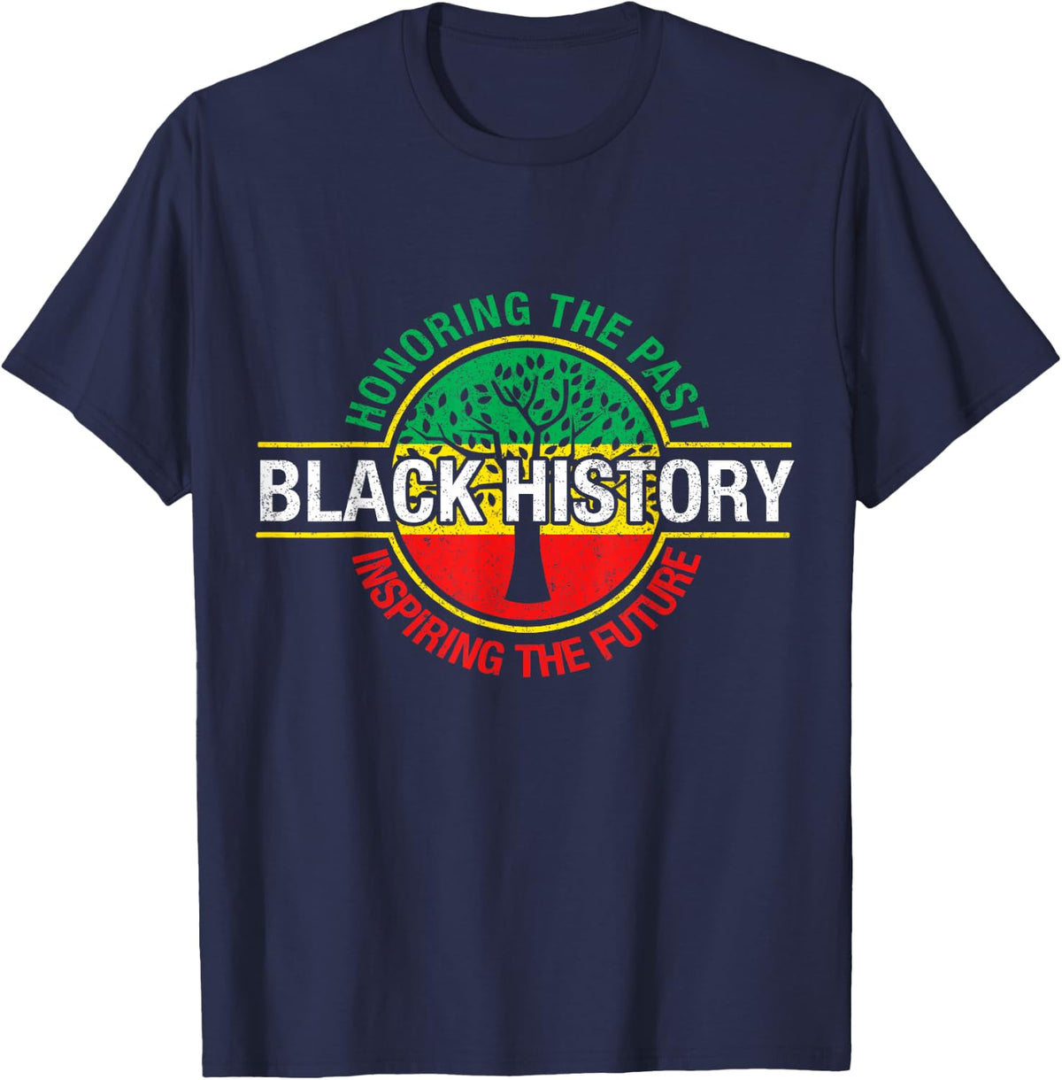 Black History Month Proud African American Black Pride T-Shirt - Navy Blue