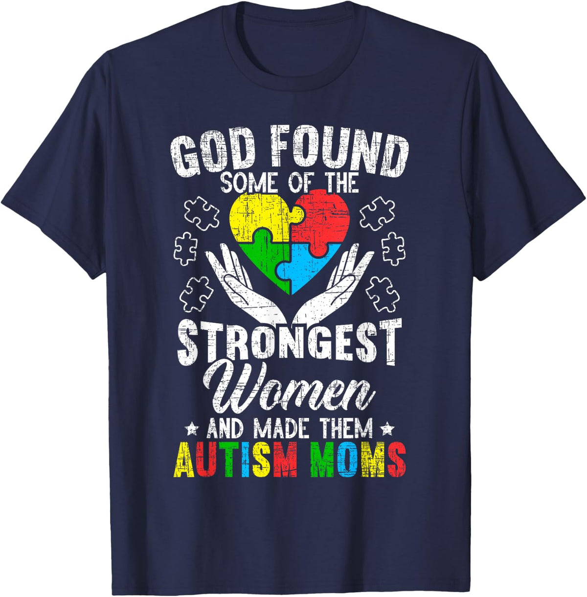 Autism Mom ASD Awareness Autism Spectrum Disorder Mother T-Shirt - Navy Blue