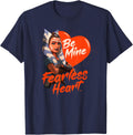 Star Wars Ahsoka Tano Be Mine Fearless Heart Valentine’s Day T-Shirt - Navy Blue