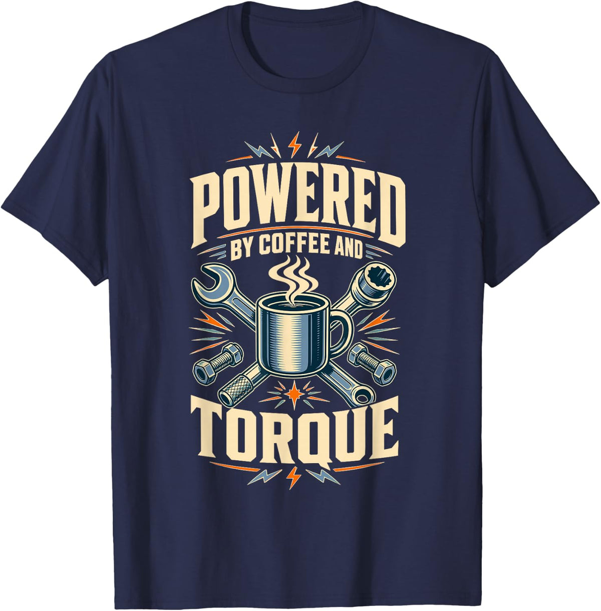 Mechanic Coffee Torque Tools Auto Repair T-Shirt - Navy Blue