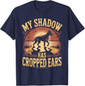 My Shadow Has Cropped Ears Doberman Dobie Dog T-Shirt - Navy Blue