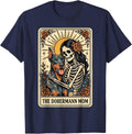 The Dobermann Mom Tarot Card T-Shirt - Navy Blue
