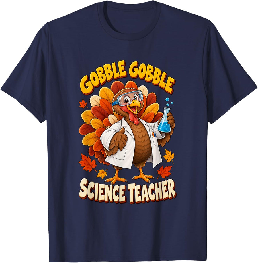 Thanksgiving SPED Teacher Autumn Turkey Humor T-Shirt - Navy Blue