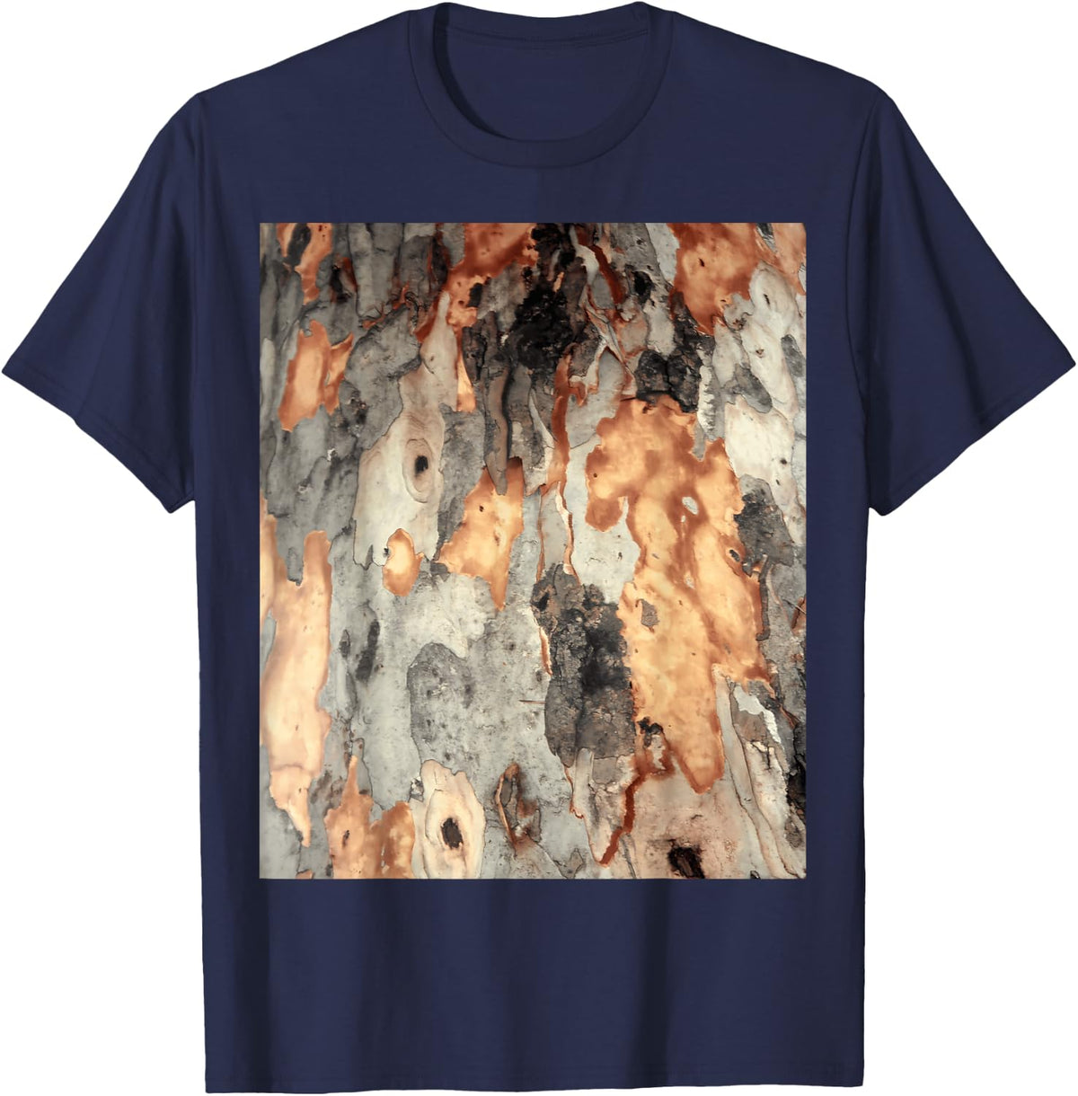 Unravelling Flakes of Eucalyptus T-Shirt - Navy Blue