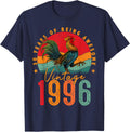 30 Year Old Chicken Vintage 1996 Farmer 30th Birthday Party T-Shirt - Navy Blue