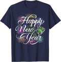Happy New Year Party Supplies 2027 Family Matching Fireworks T-Shirt - Navy Blue