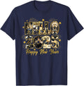 Happy New Year 2025 Hello 2025 New Years Eve Party Countdown T-Shirt - Black, Small, Unisex Adult, Party Goers, Short