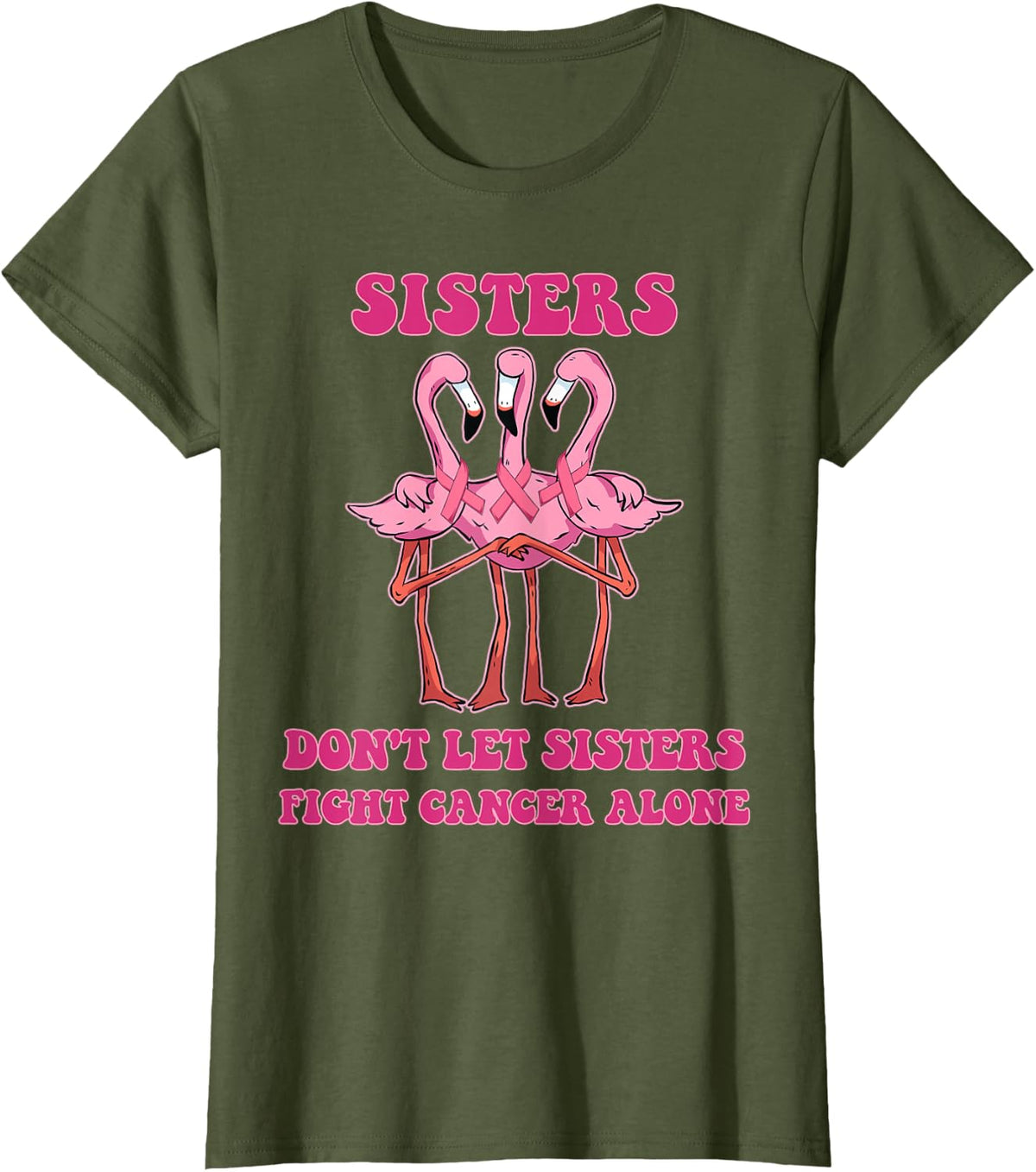 Breast Cancer shirt Women Breast Cancer Awareness T-Shirt - Olive Green