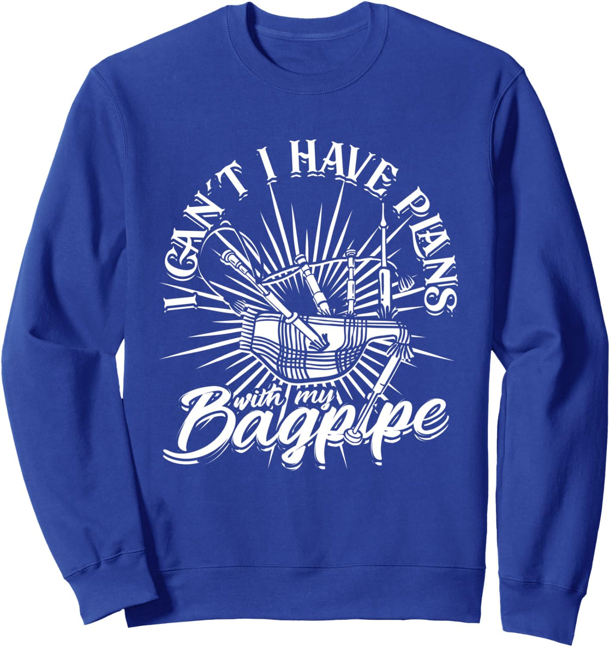 Bagpiper Bagpipe Bagpipes Sweatshirt - Adult Unisex Royal Blue