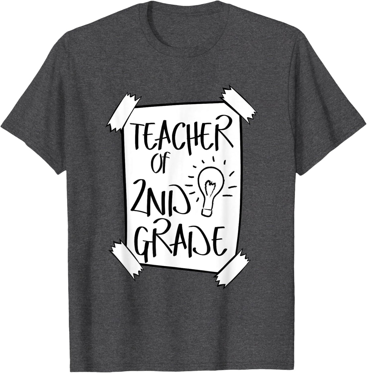 2nd Grade Second Grade Teacher Teaching School Teachers Gift T-Shirt for Men Women - Dark Heather Grey