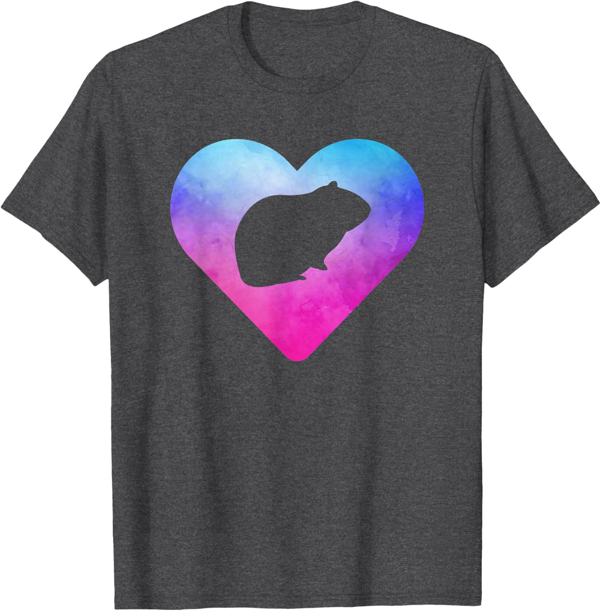 Women or Girls Guinea Pig T-Shirt - Dark Heather Grey