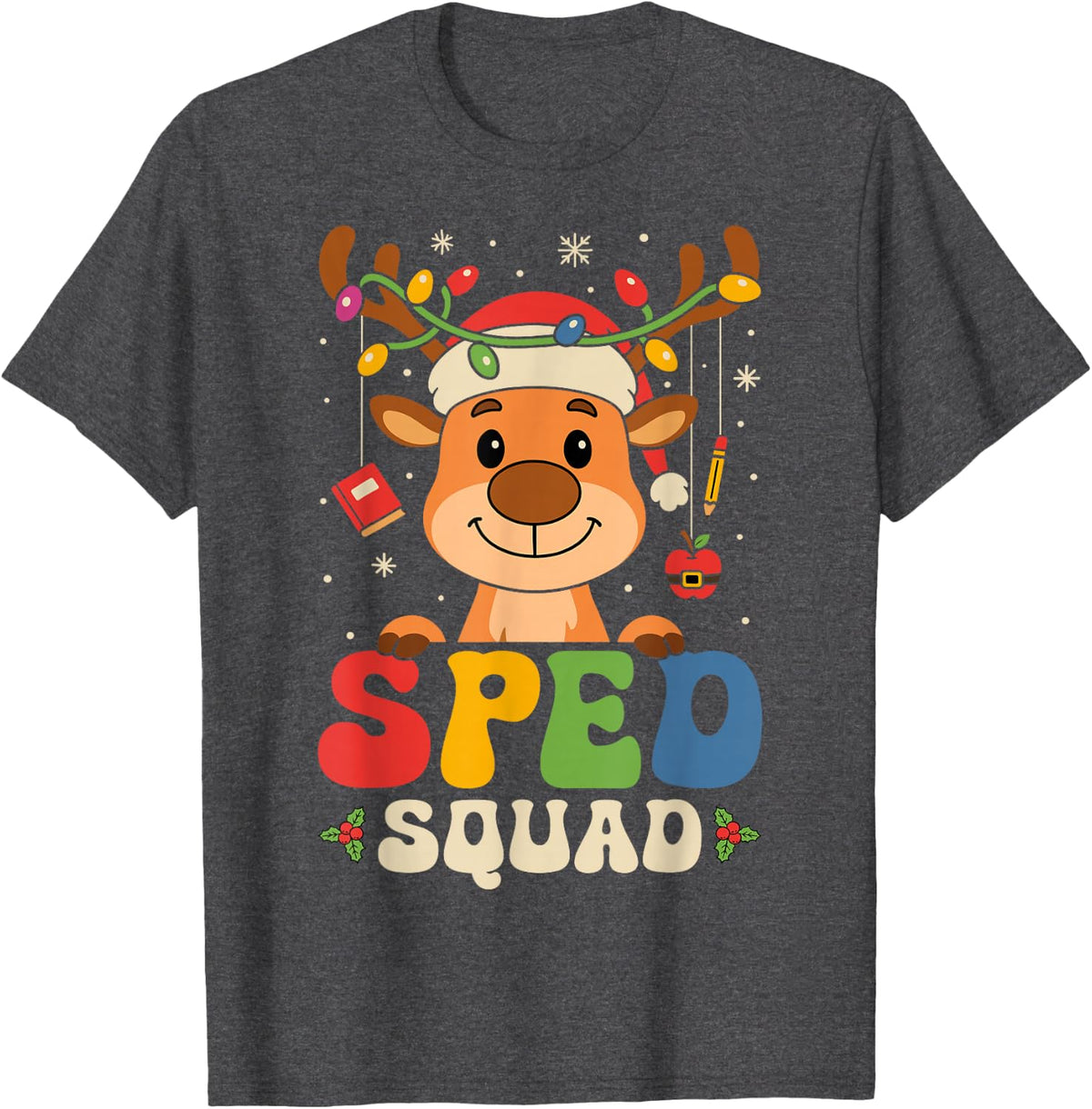 Sped Squad - Christmas SPED Teacher Special Sped Squad T-Shirt - Dark Heather Grey