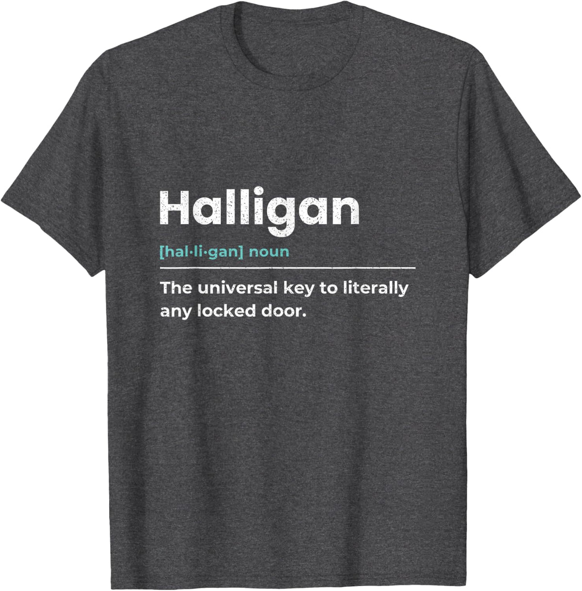 Halligan Definition Firefighter Tool Forcible Entry T-Shirt - Dark Heather Grey
