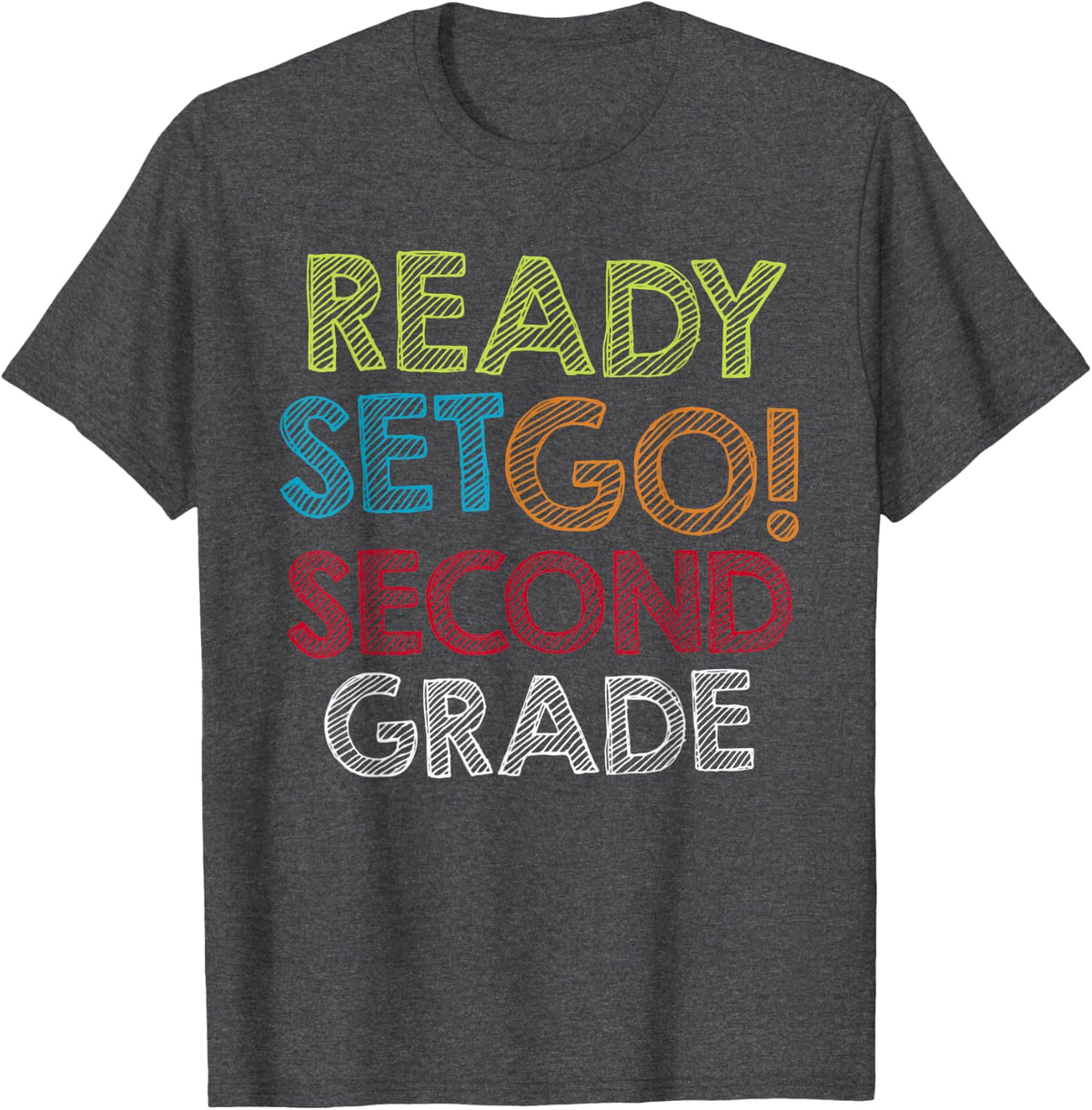Second Grade Back to School for 2nd Students and Teachers T-Shirt - Dark Heather Grey