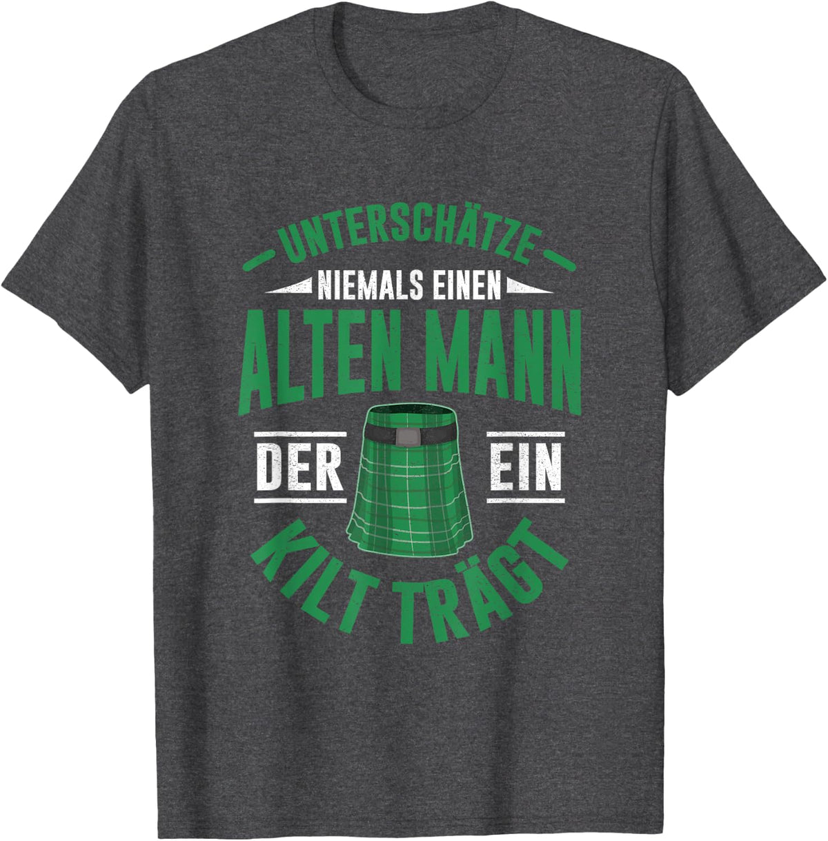 Sack Pipe Bagpipe Instrument Kilt Bagpipe Player T-Shirt - Dark Heather Grey