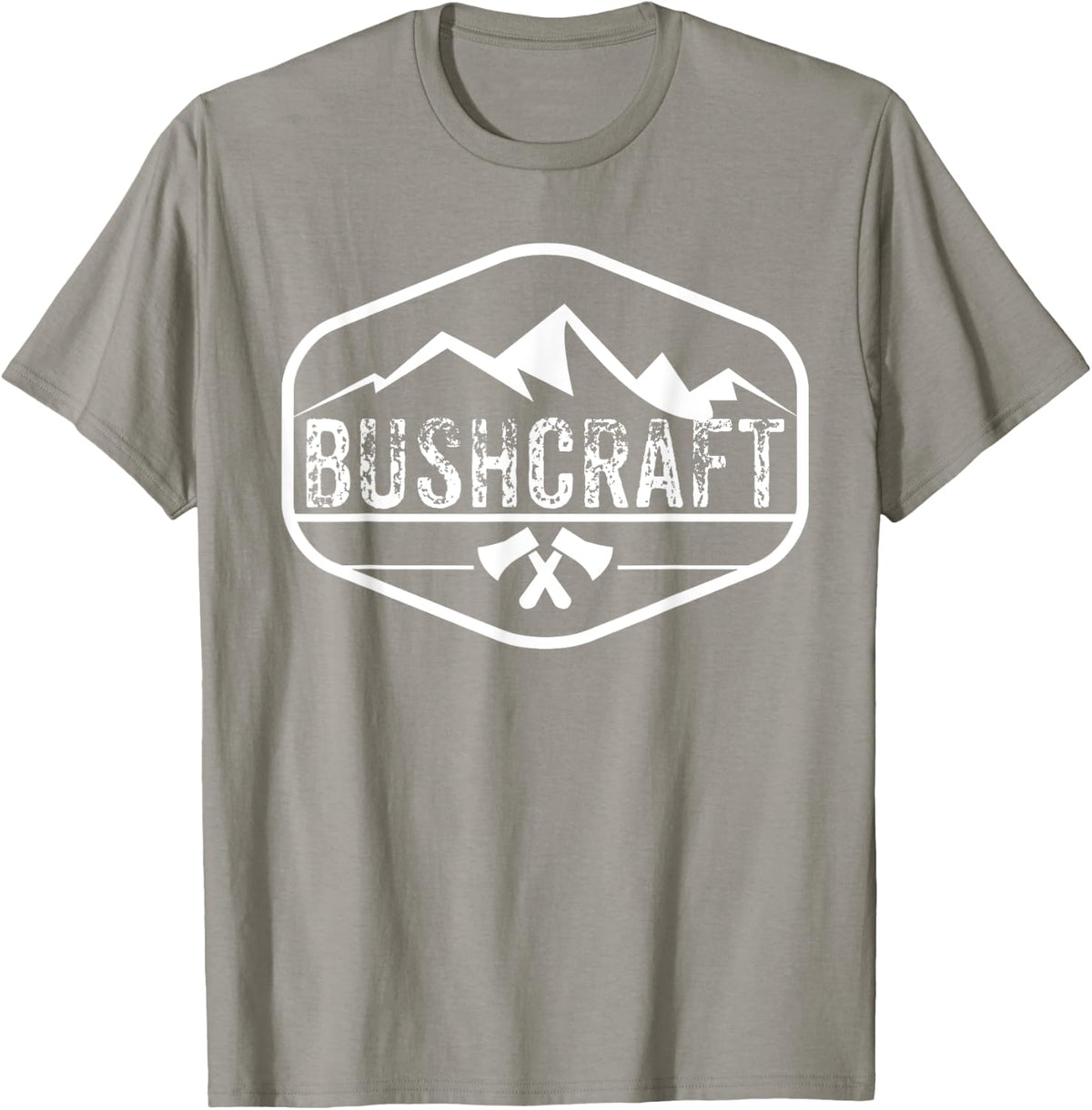 Bushcraft Camp Camper Camping Birthday Gift TShirt - Slate Grey