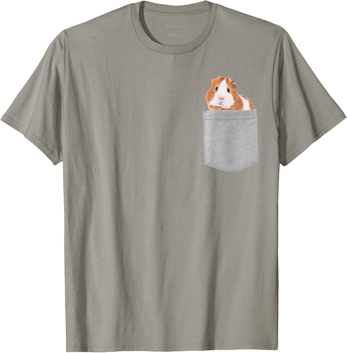 Animal in Your Pocket Guinea Pig T-Shirt - Slate Grey
