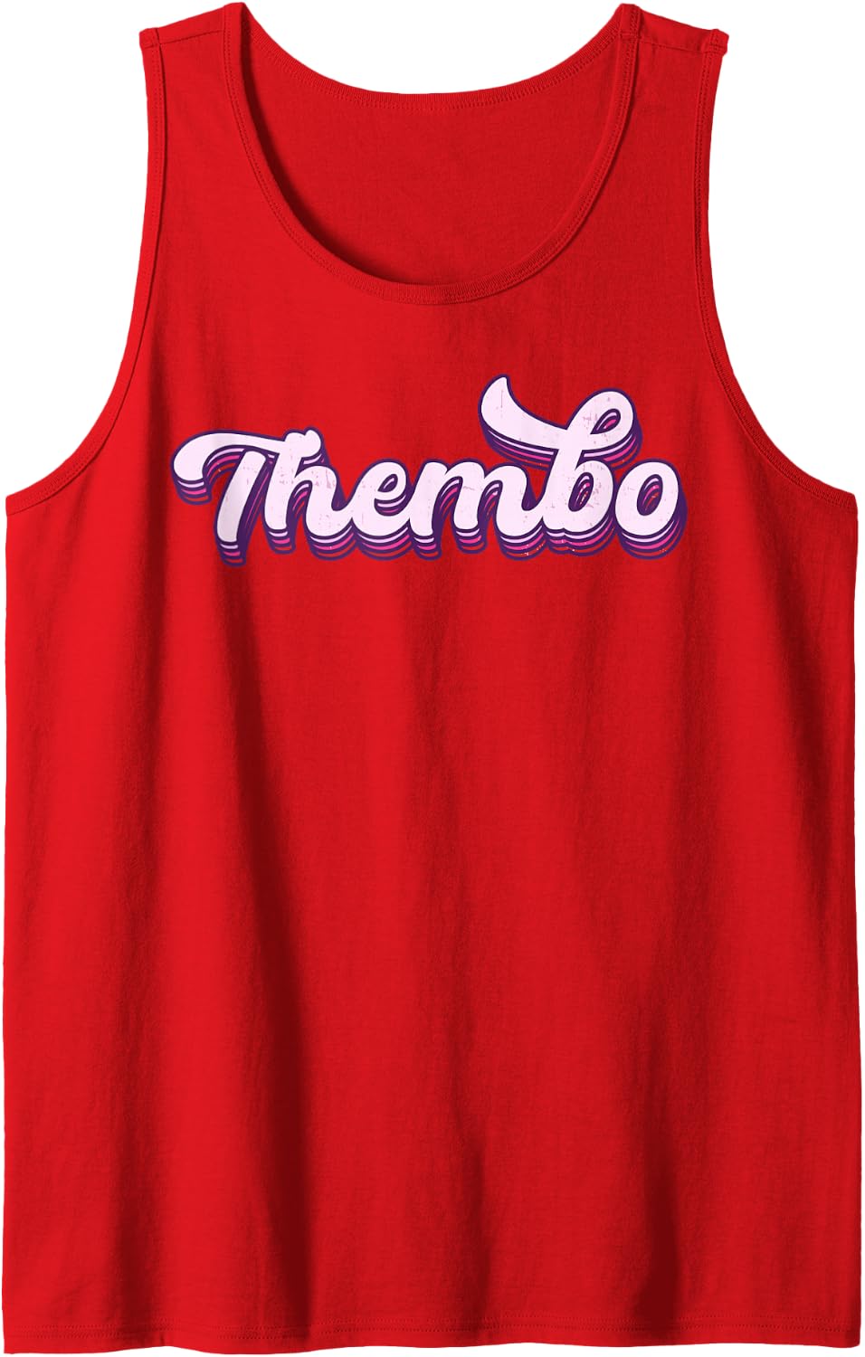Thembo Them Bimbo LGBTQ Genderfluid Pride Nonbinary People Sleeveless Tank Top - Red