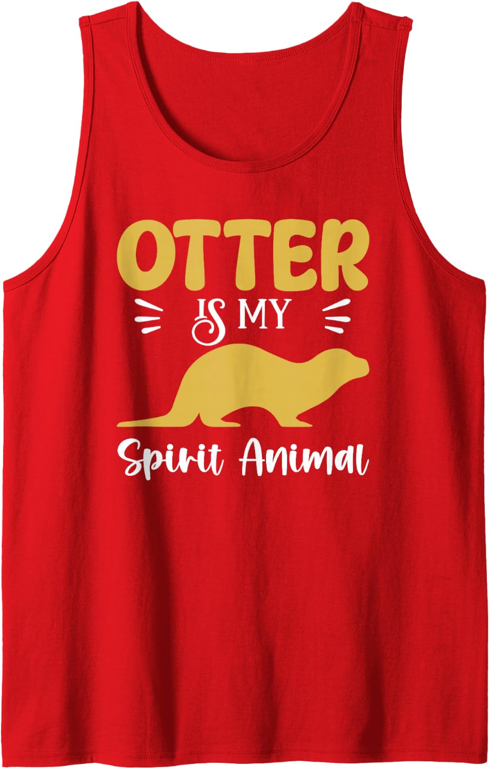 Otter is My Spirit Animal Sea Otters Lover Animals Sleeveless Tank Top - Red