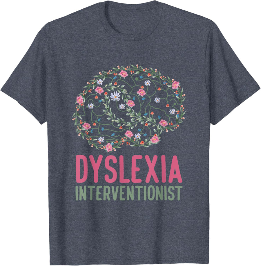 Dyslexia Interventionist Dyslexia Therapist T-Shirt - Heather Blue