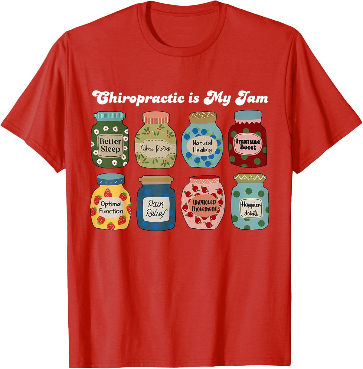 Funny Chiropractic is My Jam Chiro Squad Chiropractor Women T-Shirt - Red