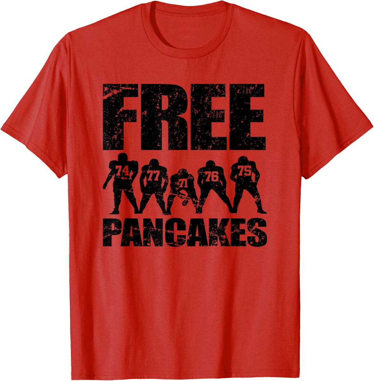 Offensive Line Lineman Funny Football T-Shirt - Red